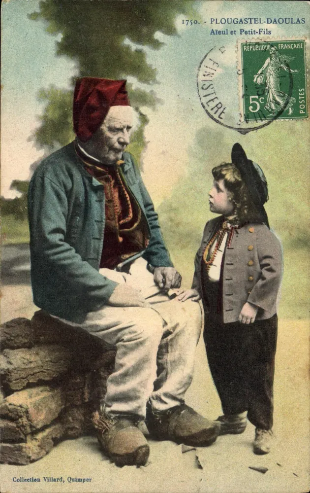 Großvater und Enkel — PLOUGASTEL-DAOULAS — Collection Villard, Quimper - Vorderseite