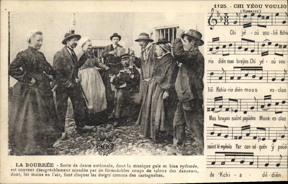 A Bourrée - Tipo de dança nacional - M.B. Editor, n° 1125 - Frente