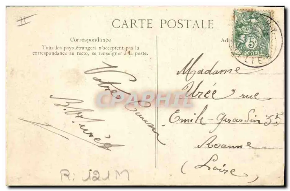 Bourrie d'Auvergne — A Auvergne pitoresca — n°1199 - Verso