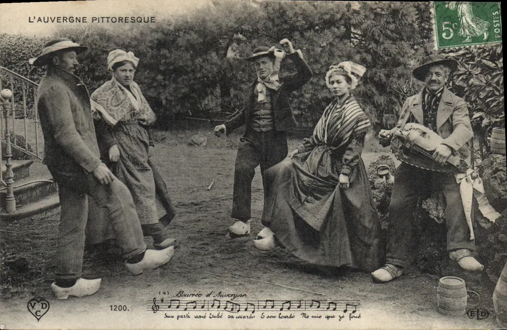 Bourrée da Auvergne — A Auvergne pitoresca — V.D. n°1200 - Frente