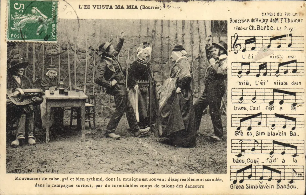 Bourrée — Excerto do Recueil de M. F. Thoma — Editor Ch. Barbé, Le Puy - Frente