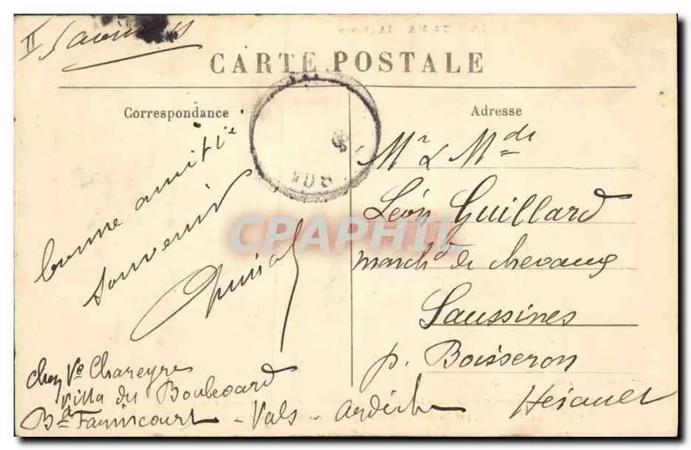 Bourrée — Excerto do Recueil de M. F. Thoma — Editor Ch. Barbé, Le Puy - Verso