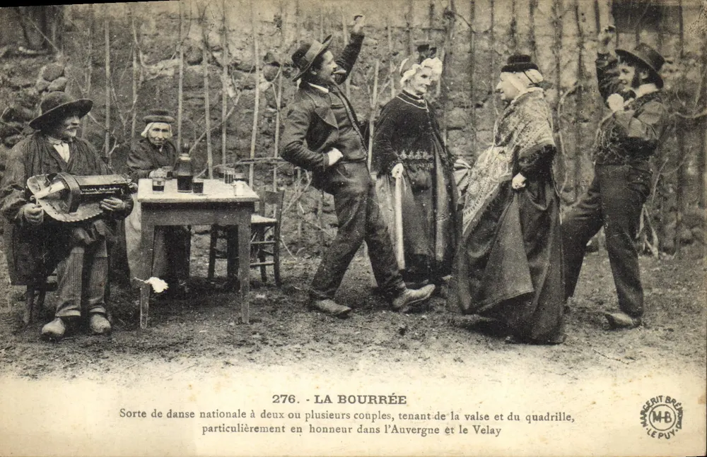 La Bourrée — tańcowa tradycyjna dla dwóch lub więcej par — M-B, Le Puy - Awers