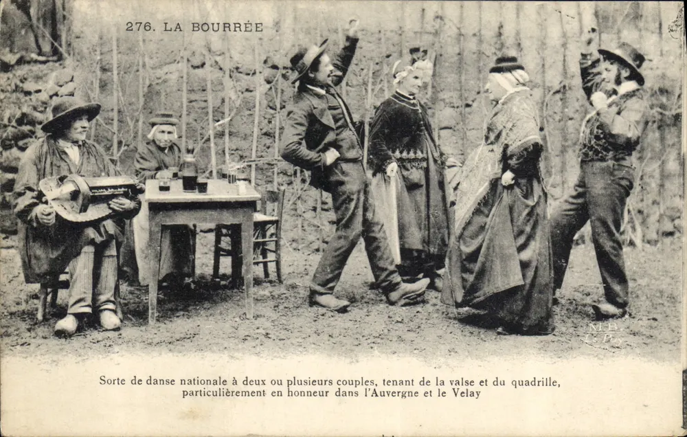A La Bourrée — Dança tradicional na Auvergne e Velay — M.B. n°276 - Frente