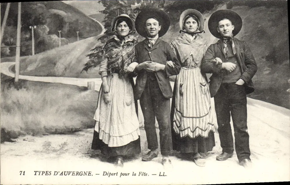 Typen der Auvergne — Abreise zur Feier — LL. n°71 - Vorderseite
