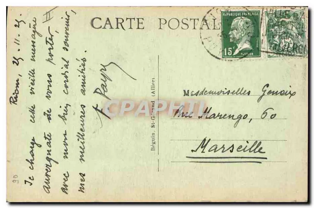 A Auvergne pitoresca — Tricoteira Aucergnate — Ideal, n° 98 - Verso
