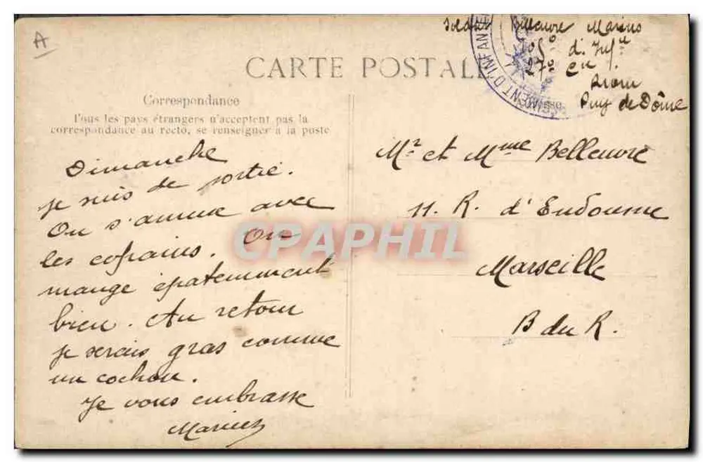 Zwei junge Auvergne-Bäuerinnen — Das pittoreske Auvergne, Nr. 4836 - Rückseite
