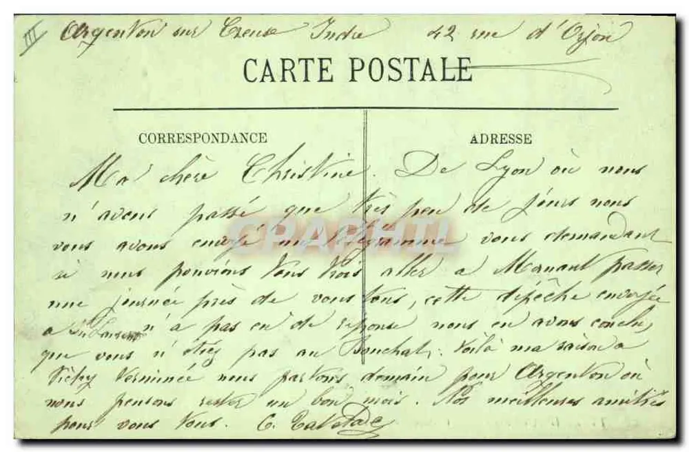 Typen der Auvergne — Trachten der Region — LL. — N°27 - Rückseite