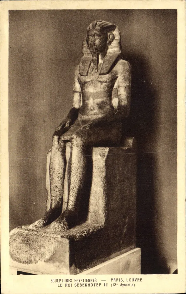 Ägyptische Skulpturen — König Sebekhotep III (18. Dynastie) — Paris, Louvre - Vorderseite
