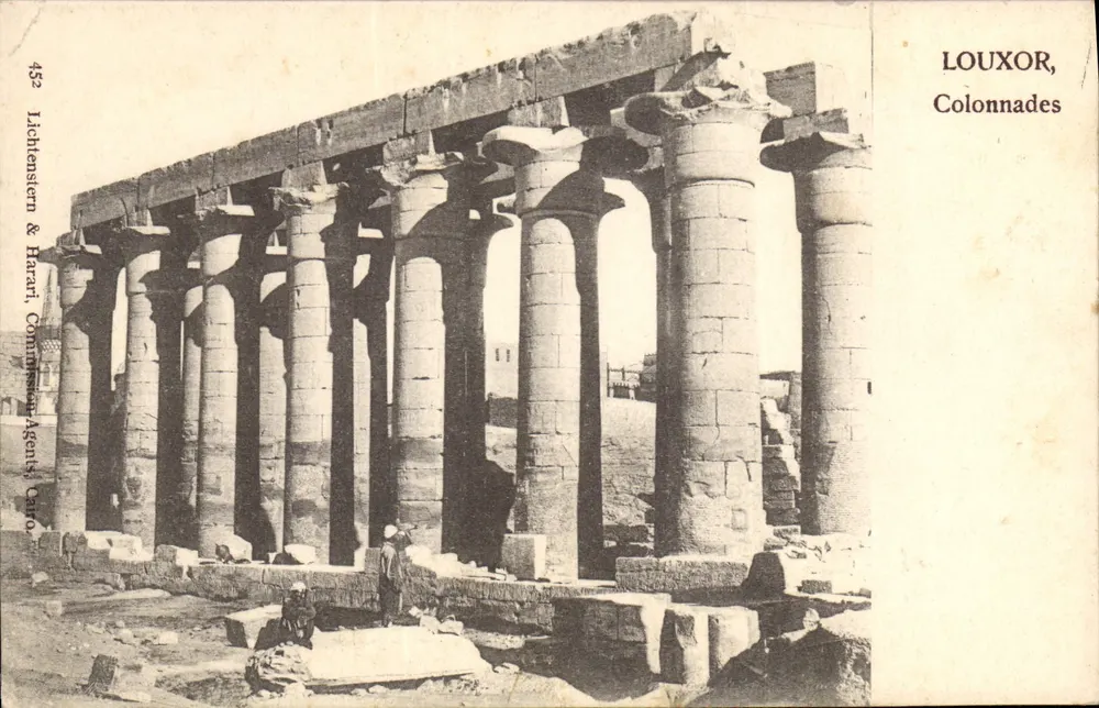 Louxor, Colunatas — Lichthenstein & Harari Commission Agency, Cairo, n°452 - Frente