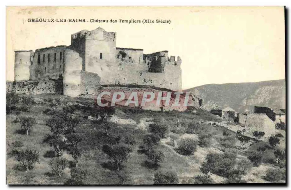 Gréoult-Les-Bains — Castillo de los Templarios (siglo XI) — Editor no identificado - Anverso