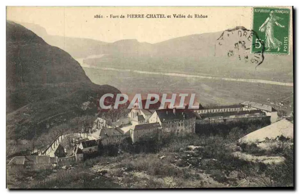 Forte de Pierre-Châtel e Vale do Ródano — 1861 — Editor não visível - Frente