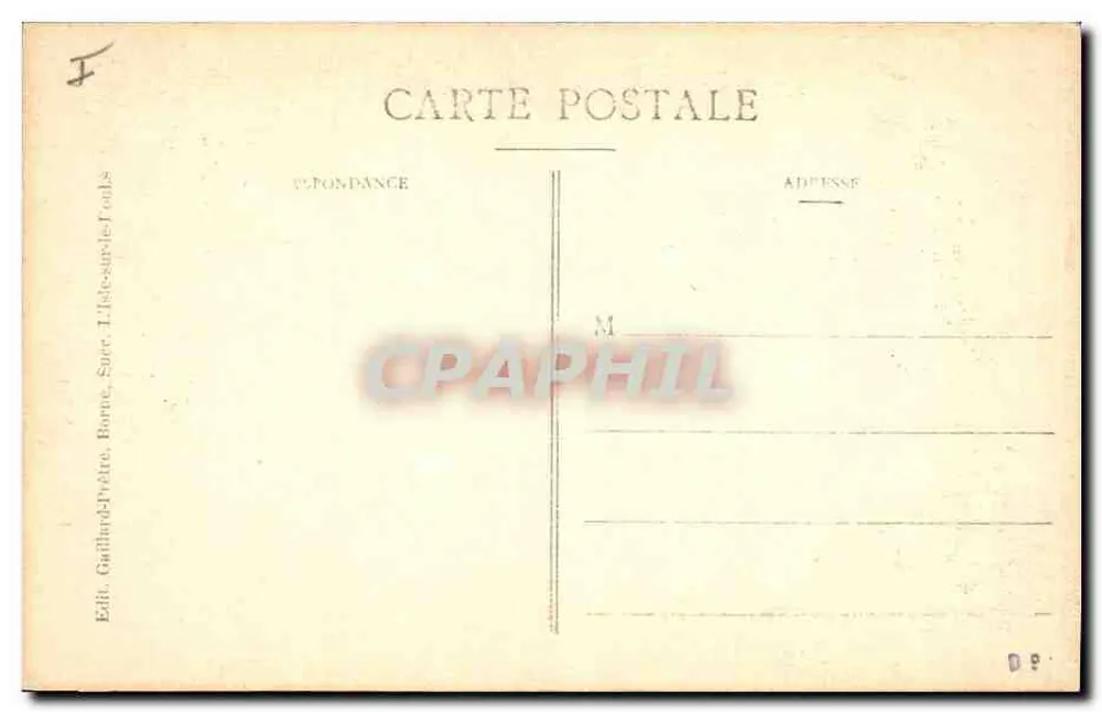 LA GRACE-DIEU - Die Gletscher — Ausflug in die Franche-Comté — Verlag Gathard-Prêtre, Borne, Sur L'Isle-sur-le-Lac - Rückseite