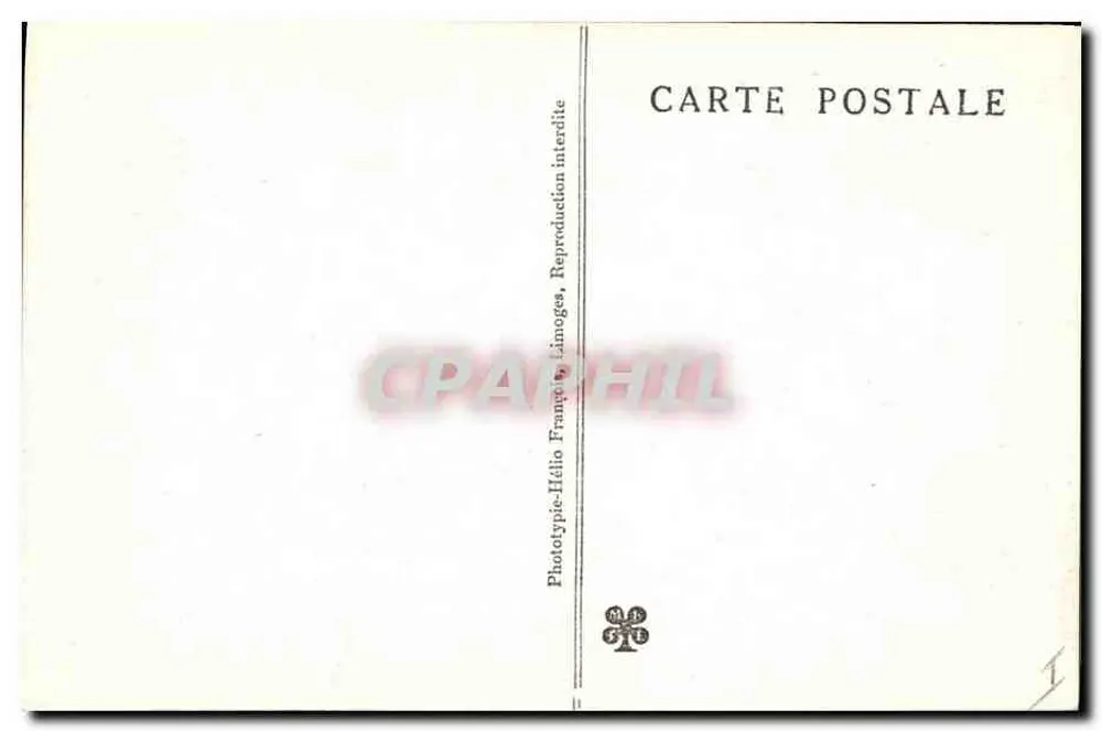 Poço de PADIRAC (Lot) — A grande Pendeloque — Phototypie-Hélio France, Limoges, n°8 - Verso