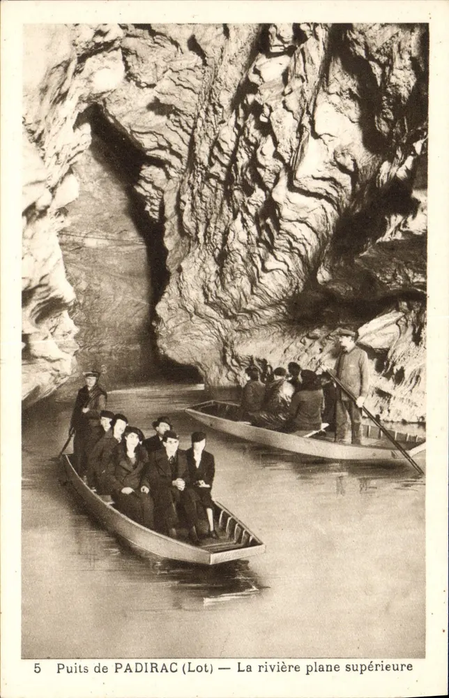 Quelle von PADIRAC (Lot) — Die obere Ebene der Fluss — Phototypie Hélio, Limoges - Vorderseite