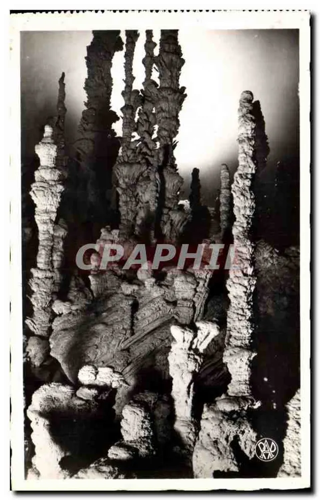 Aven d'Orgnac — Stalagmitengruppe « Detail » — Foto Albert Perron - Vorderseite