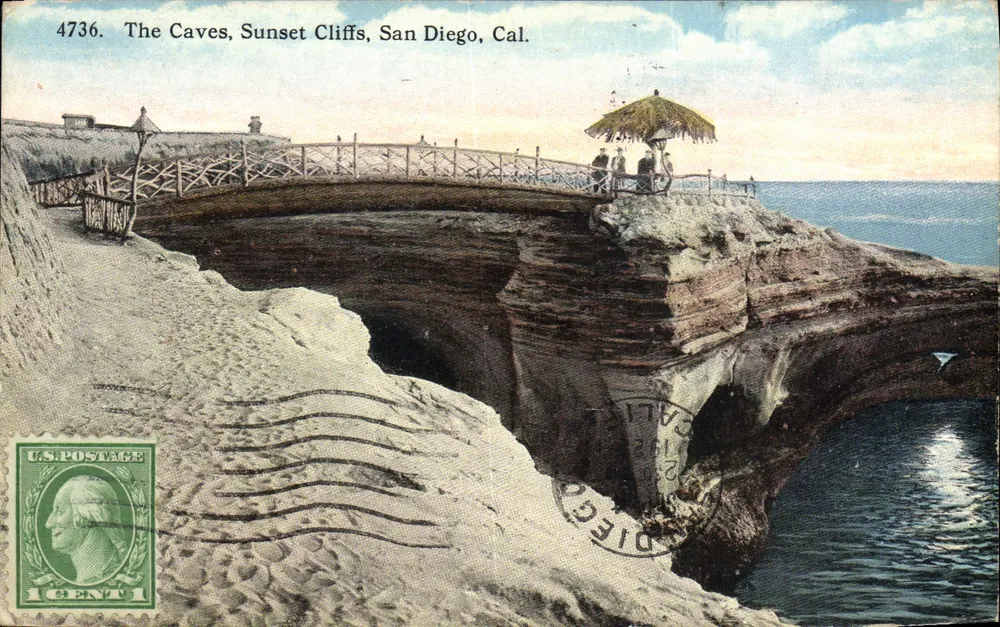 Die Höhlen, Sunset Cliffs, San Diego, Kalifornien — n° 4736 — H. L. CHRISTIANCE, SAN DIEGO, CAL. - Vorderseite