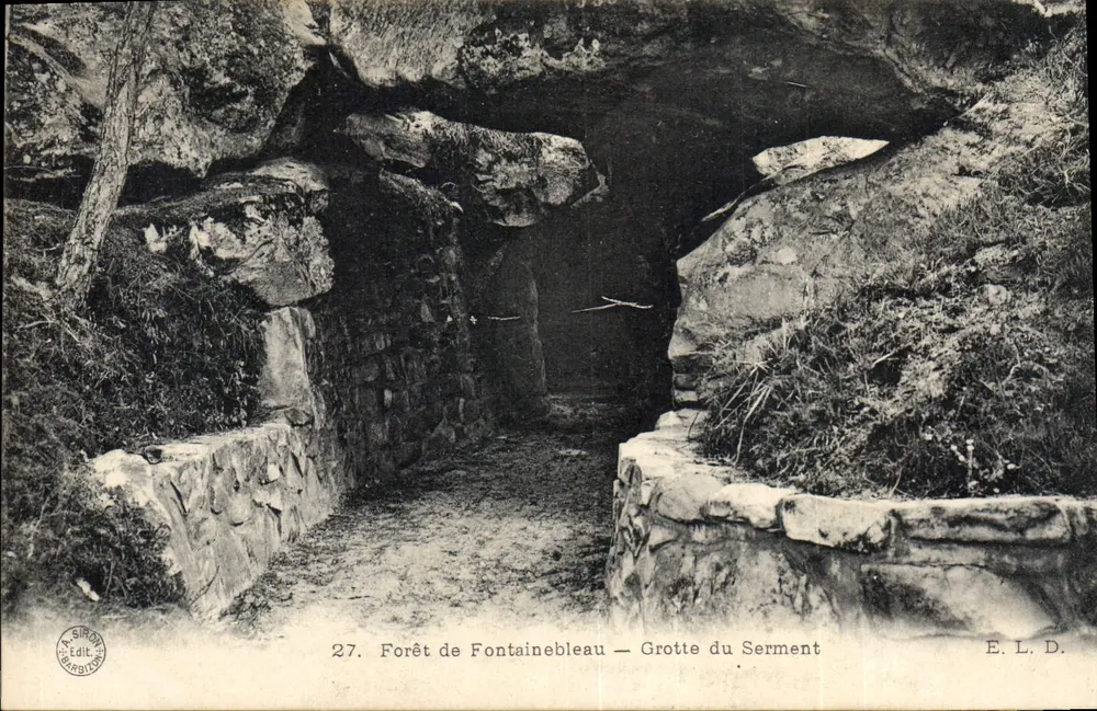 Forêt de Fontainebleau — Grotte du Serment — A. Simon, Édit. Barbaton - Vorderseite