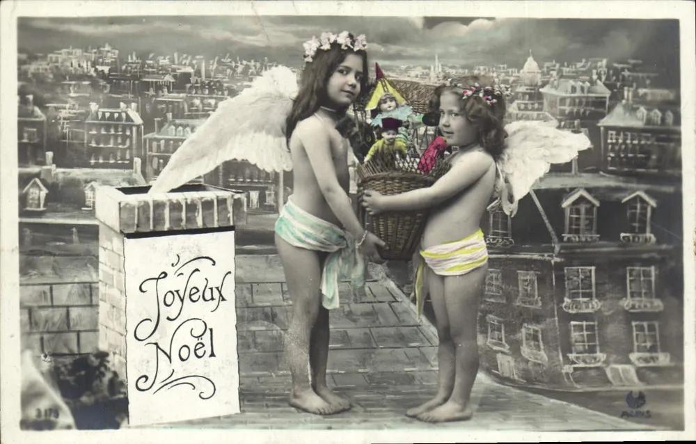 Zwei Engel auf einem Dach — Paris — Verlag Paris, Nr. 3178 - Vorderseite