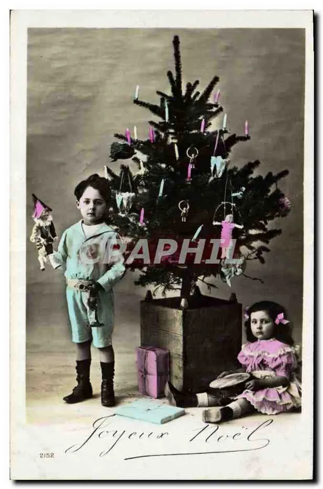 Kinder vor einem Weihnachtsbaum — n° 2152 - Vorderseite