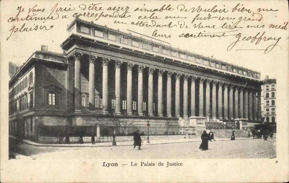 Lyon — O Palácio de Justiça — Editor não identificado, número de série não visível - Frente