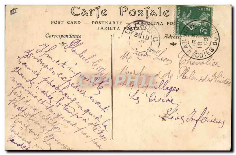 Lyon — O Palácio de Justiça — Editor não identificado - Verso