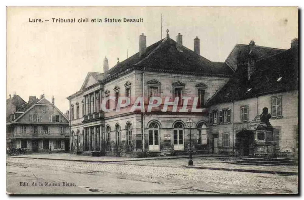 Lure — Zivilgericht und Statue Desault — Edit. de la Maison Biaue - Vorderseite