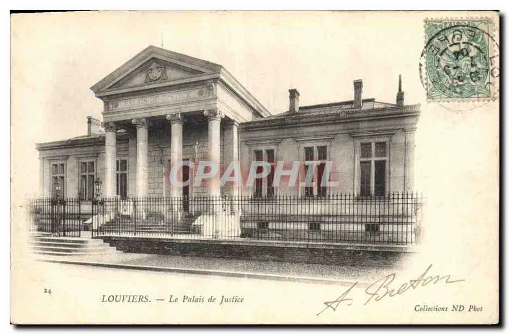 Louvières — Pałac Sądowy — A. Breton, kolekcje ND Phot - Awers