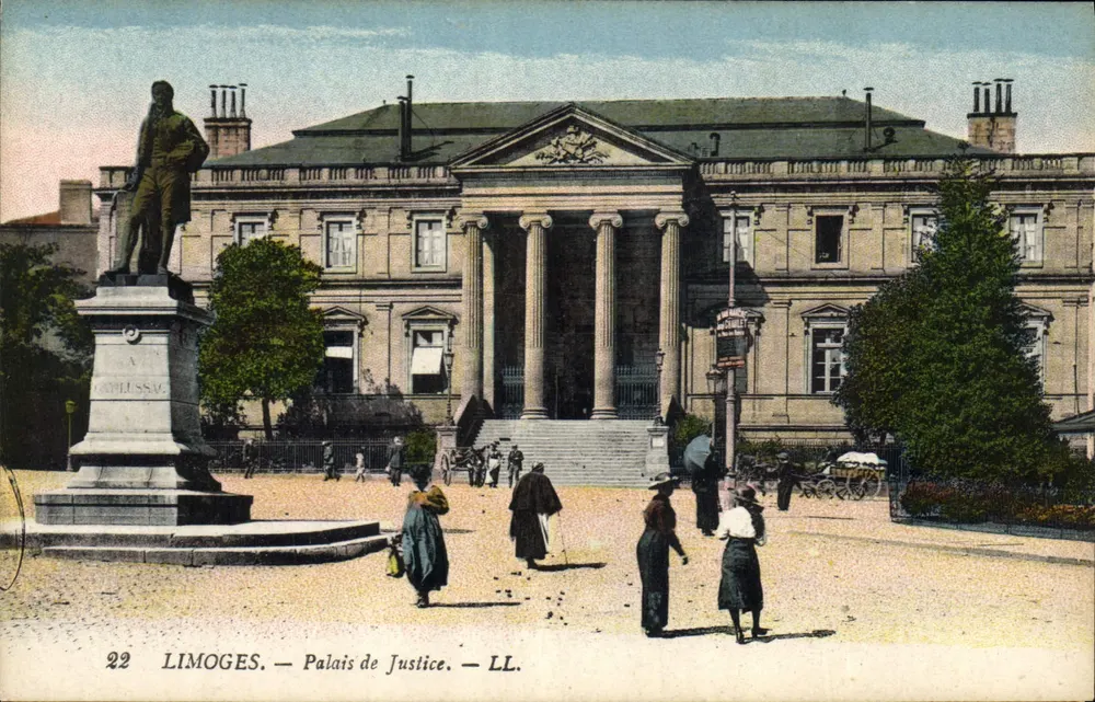 Limoges — Palácio de Justiça — LL. — Editor LL. — N° 22 - Frente