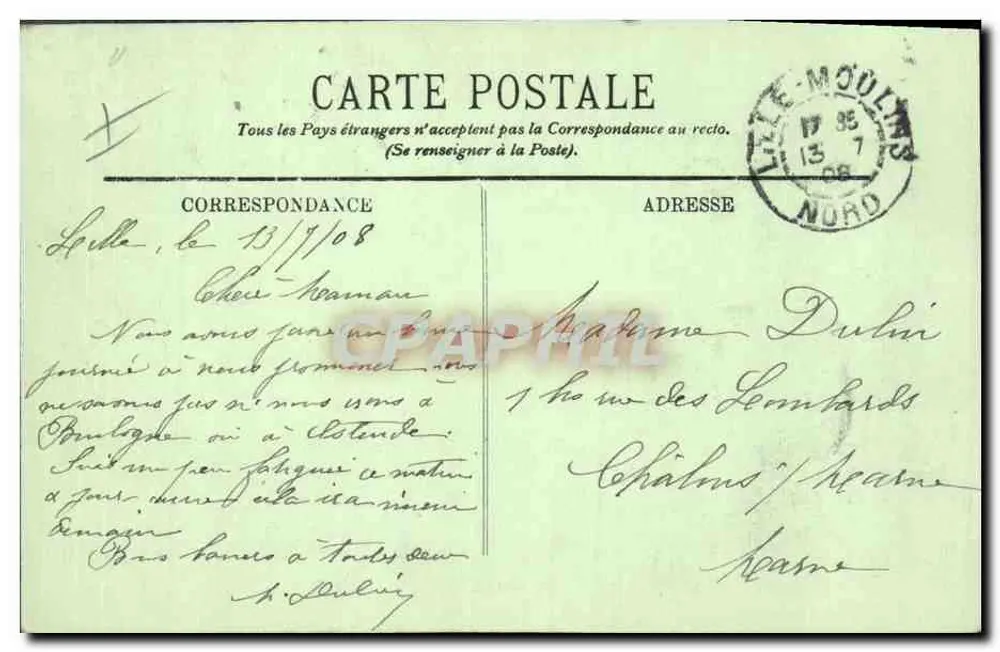 LILLE — Le Palais de Justice et la Deule — LL. — n° 49 - Rückseite