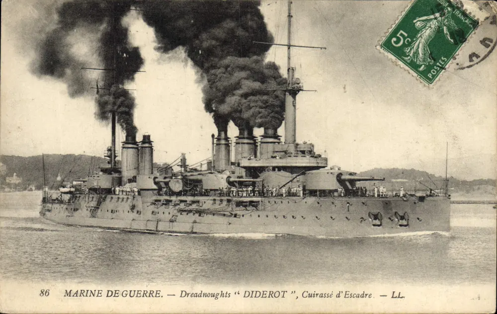 Dreadnought "DIDEROT", Schlachtschiff der Marine — éditeur LL. n°86 - Vorderseite