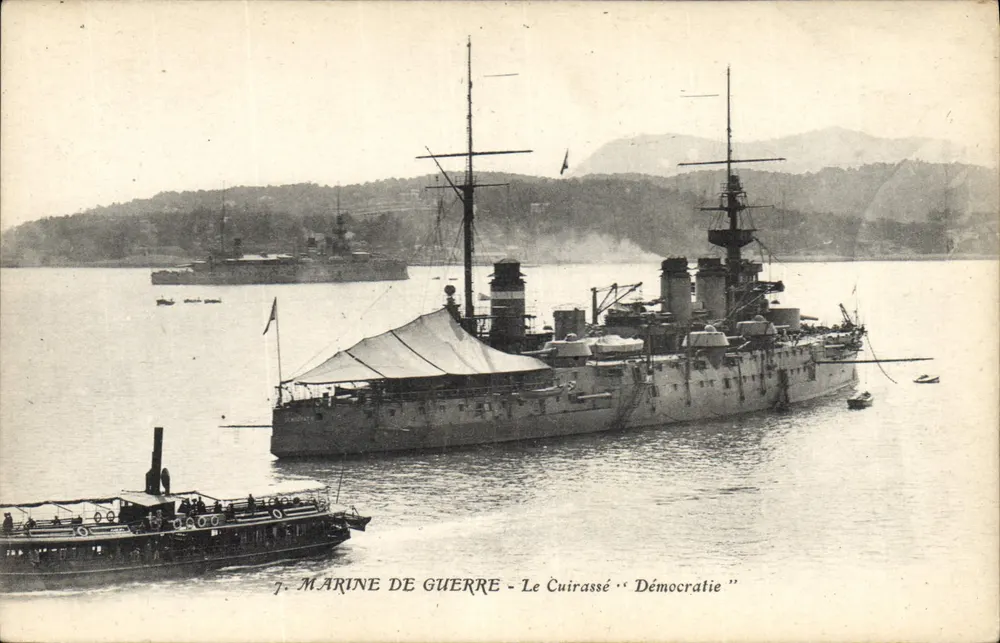 Kriegsschiff - Das Schlachtschiff "Démocratie" — Artaud et Nozais, Nantes - Vorderseite
