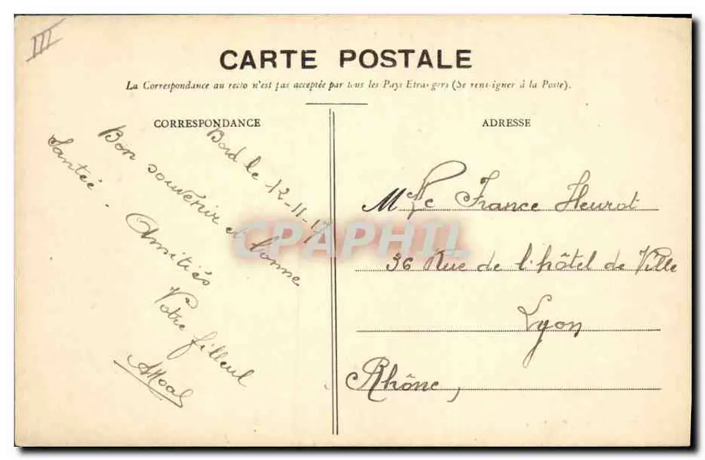 Der Panzerkreuzer Demokratie — Kriegsschiff auf See — Sammlung H. Laurent, Port-Louis - Rückseite