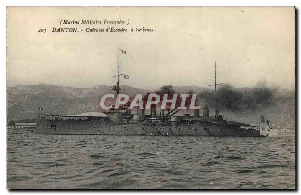Panzerkreuzer Danton — Französische Marine — Verlag Toulon - Vorderseite
