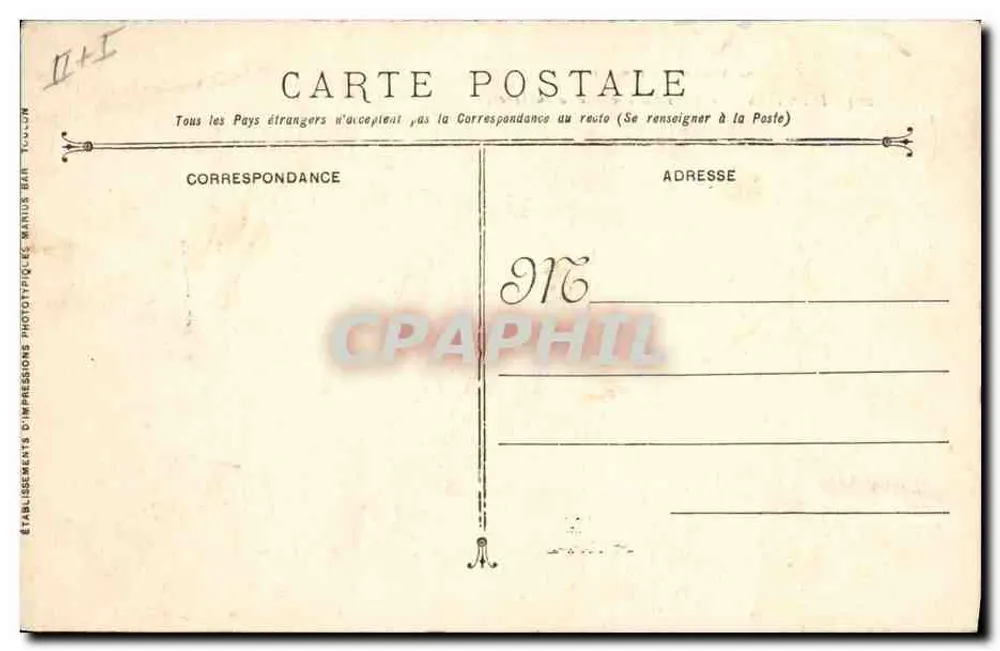 Panzerkreuzer Danton — Französische Marine — Verlag Toulon - Rückseite