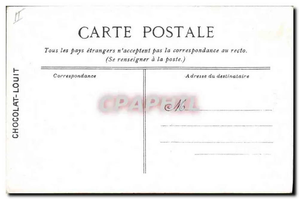 Le Dupetit-Thouars — Kreuzer der ersten Klasse — Verlag für CHOCOLAT-LOUIT - Rückseite