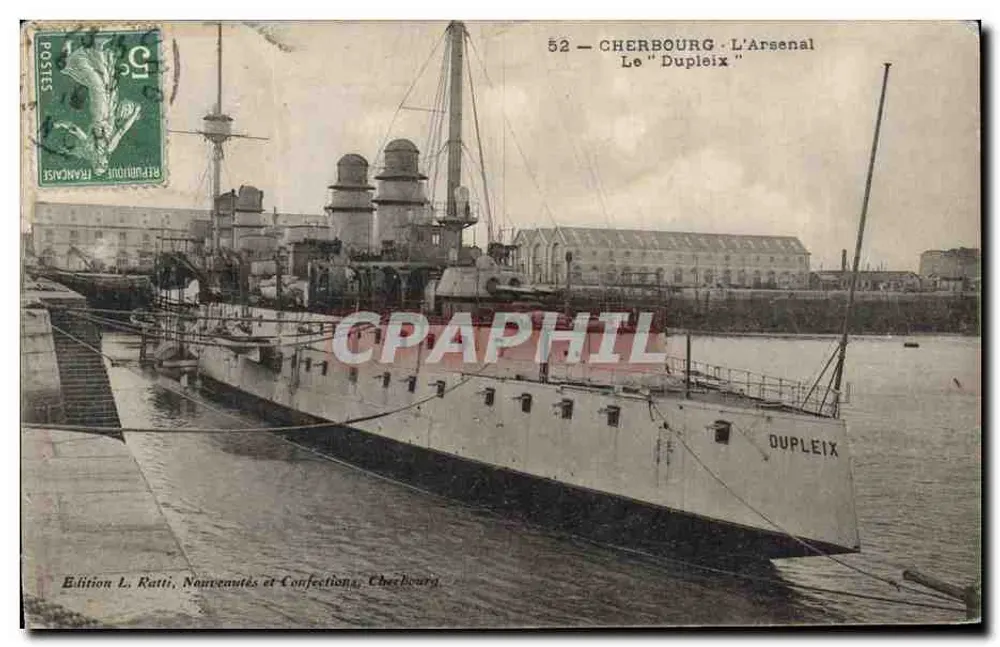 Cherbourg - Das Arsenal - Der "Dupleix" - Vorderseite