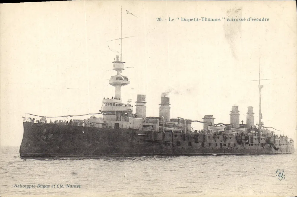 Das "Dupetit-Thouars" Schlachtschiff — Héliotypie Dugas et Cie, Nantes, Nr. 26 - Vorderseite