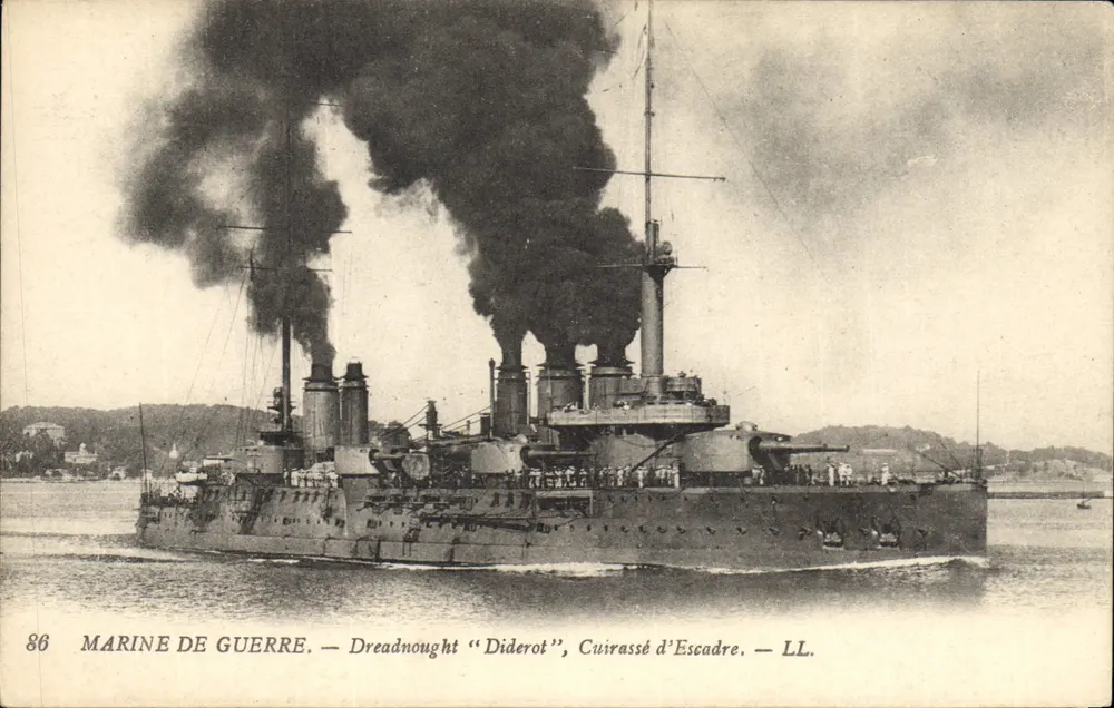 Dreadnought "Diderot", Cuirassé d'Escadre — LL. — Marine de Guerre - Recto