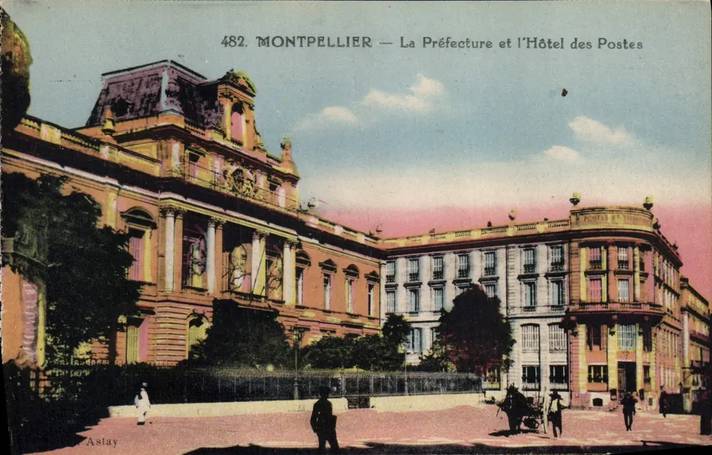 Montpellier — Prefektura i Biuro Pocztowe — J. Astay - Awers