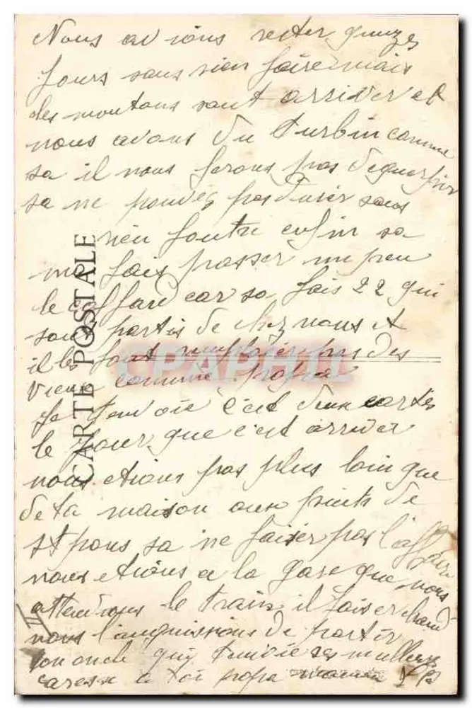 La Rue de la Gare — Bombardierung der Station, Mai-Juni 1915 — Verlag nicht identifiziert - Rückseite
