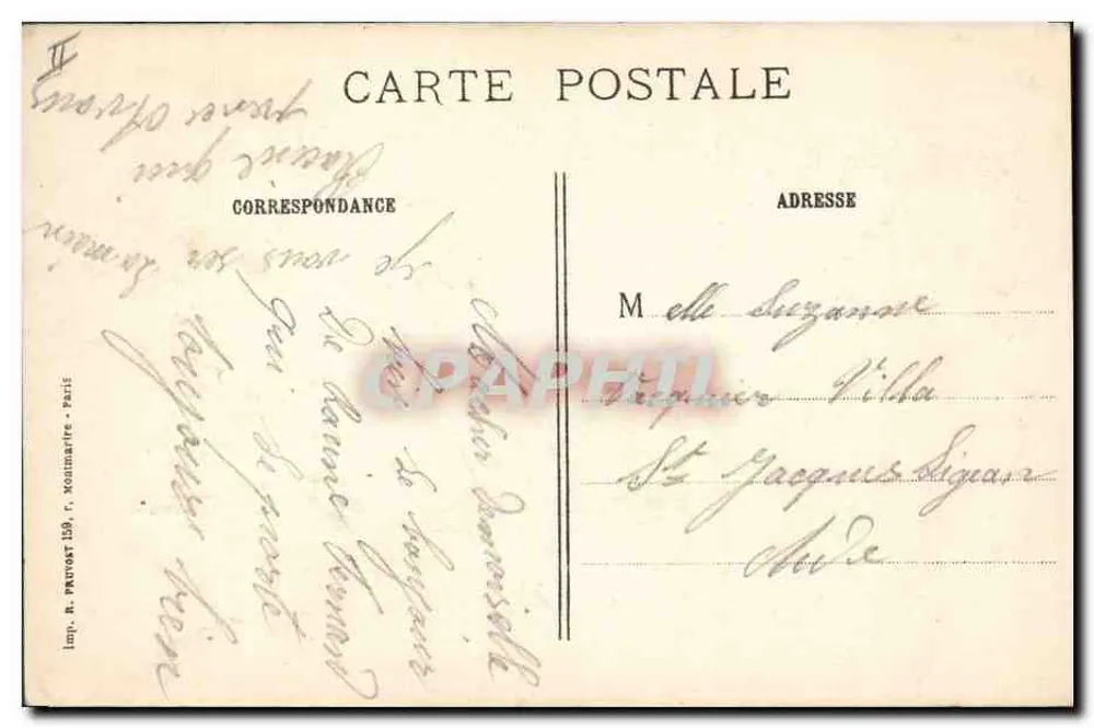 Aix-Noulette (P.-de-C.) — Casas bombardeadas — J. Courcier, Paris - Verso