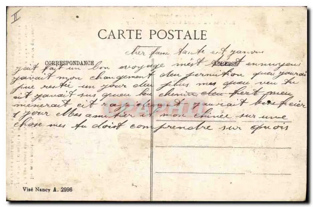 Zerstörungen in Nancy — Verteidigung des Grand Couronné — Café Restaurant - Rückseite