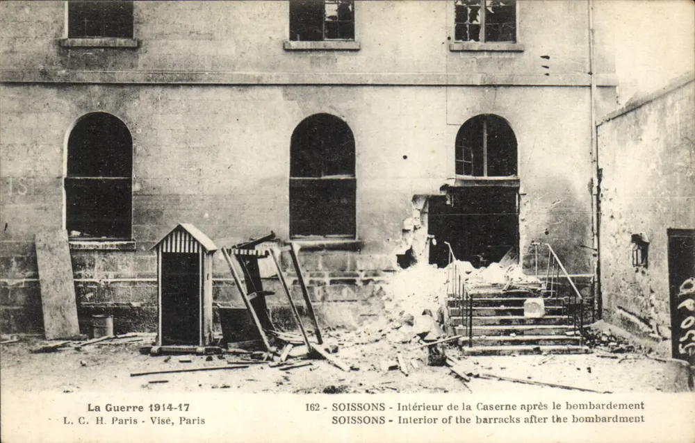 Soissons — Innenraum der Kasematte nach dem Bombardement — L. C. H. Paris, Nr. 162 - Vorderseite