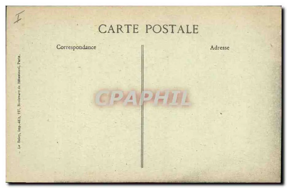 Verdun — Rue Mazel bombardeada — Vise, Paris N° 1435 - Verso