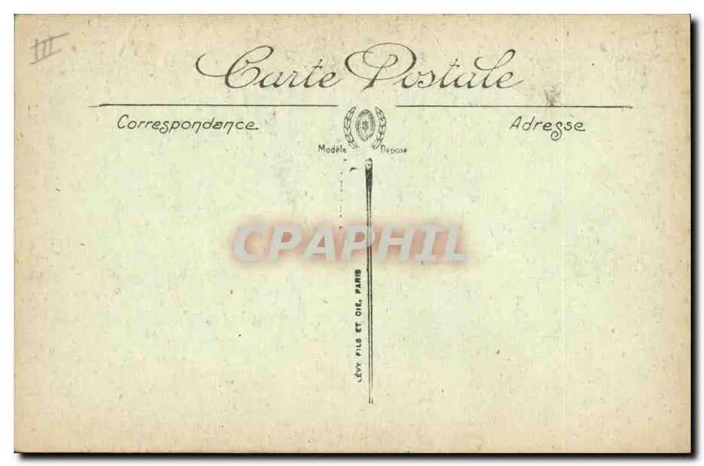 Tipos Bretões — Velho Poço no Bourg — Lévy Fils et Cie, Paris - Verso