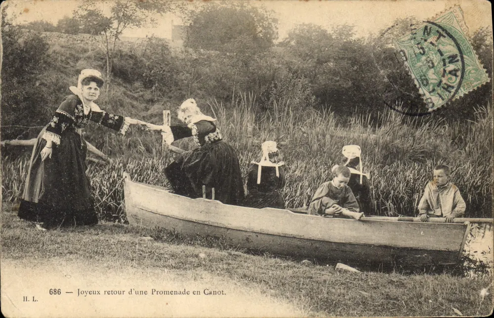 Promenade en Canot — Joyeux retour d'une Promenade en Canot. — H. L. n° 686 - Anverso