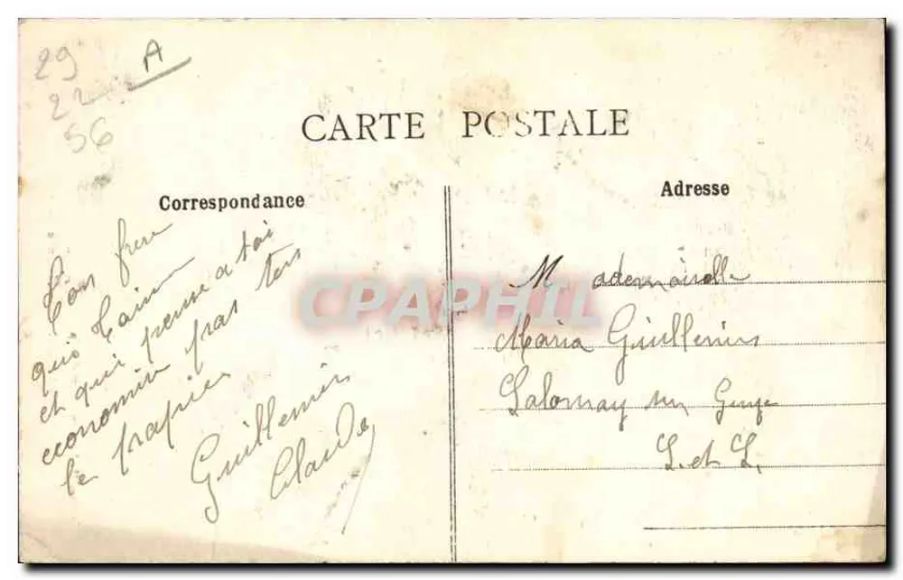 Velha Fiação Bretã — Coleção H. Laurent, n° 226 — Port-Louis - Verso