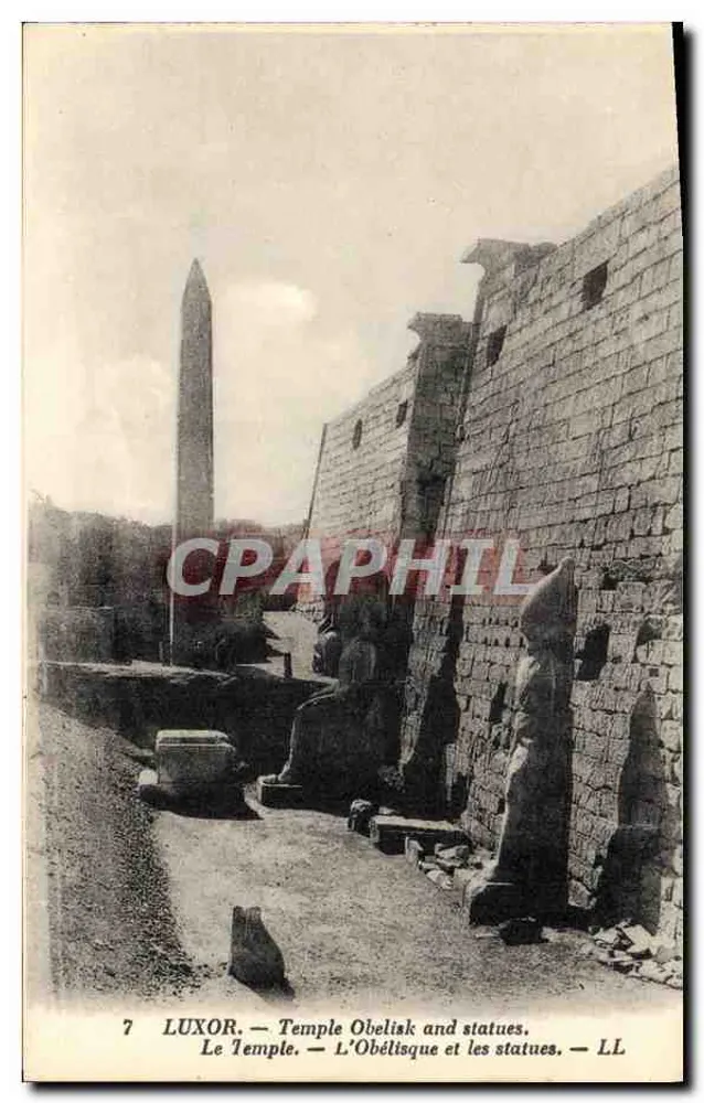 Luxor — Tempio Obelisco e statue — LL - Recto