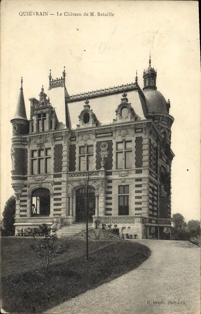 Quiévrain — O Castelo do Sr. Bataille — R. Lagneé, fot.édit. - Frente